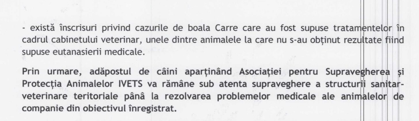 ANSVSA transmite că DSVSA Giurgiu va ține adăpostul ASPA Ivets sub atentă supraveghere